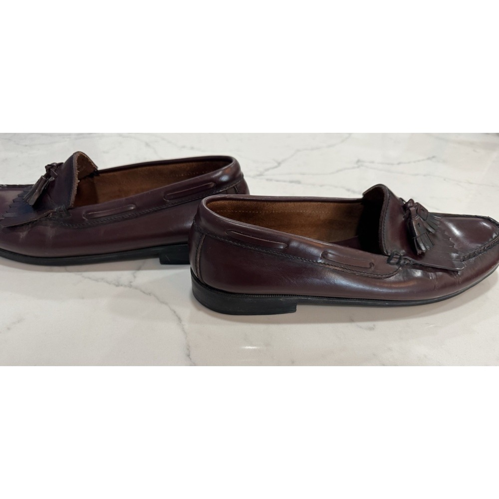 Men's Oakton Classic Tassel Loafers 13 D Deep Burgandy Brown Work Classic - Picture 6 of 8